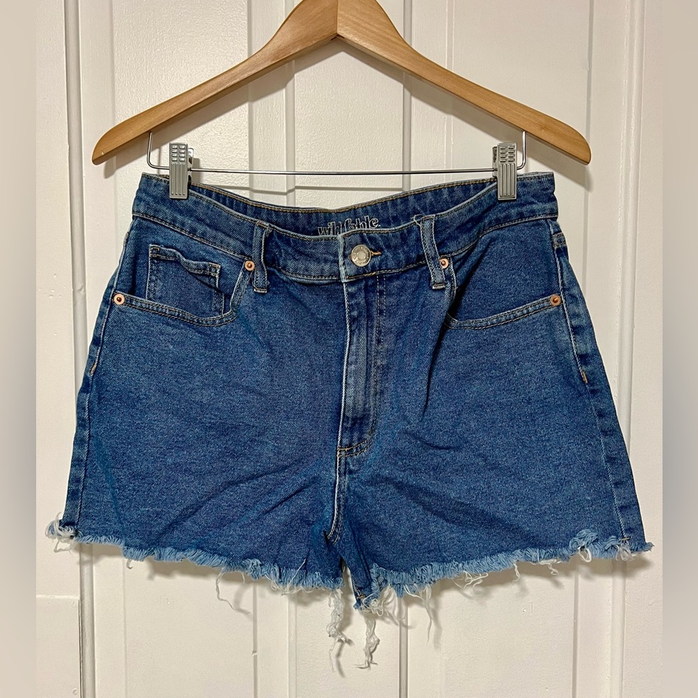 High Waist “Mom” Jean Cut Off Shorts